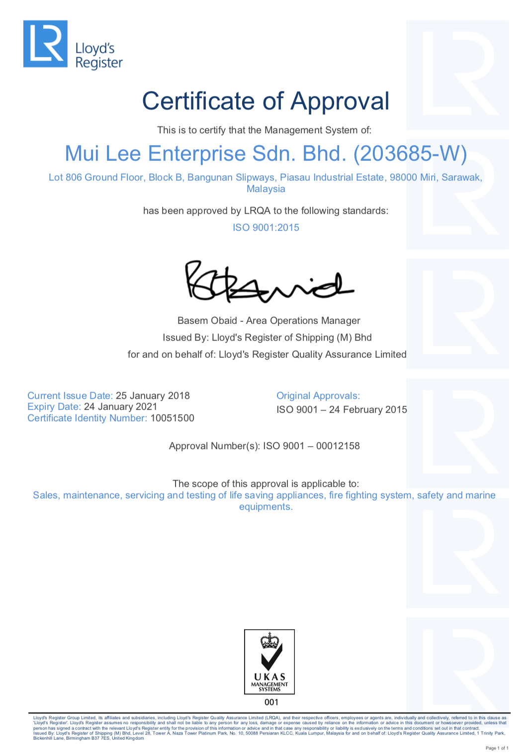 ISO Certification